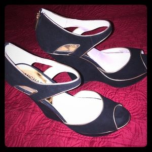 Michael Kors suede wedges